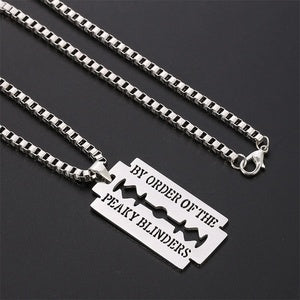 Peaky Blinders Razor Blade Pendant Necklace