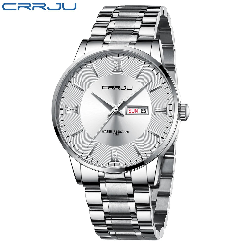 CRRJU Classic Stainless Steel Watch