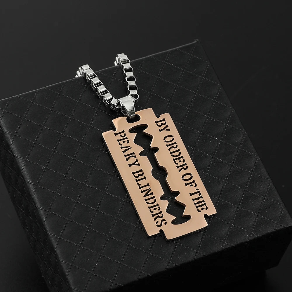 Peaky Blinders Razor Blade Pendant Necklace