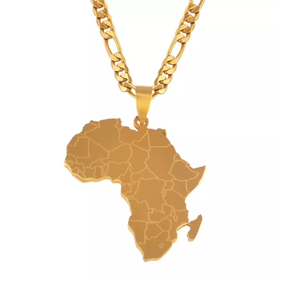 Anniyo Africa Map Pendant Necklace