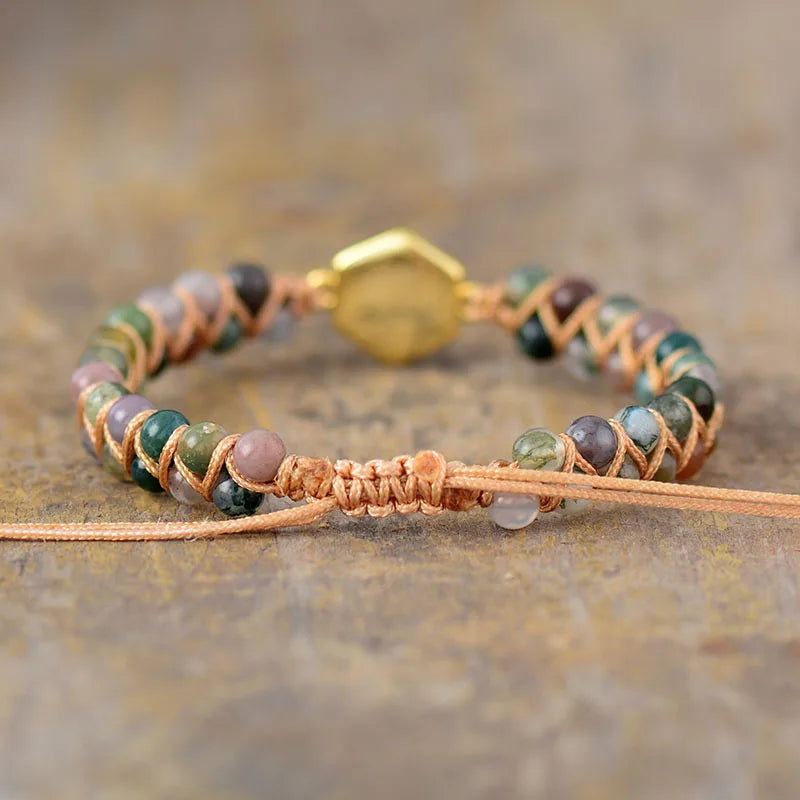 Bohemian Braided Onyx String Bracelet