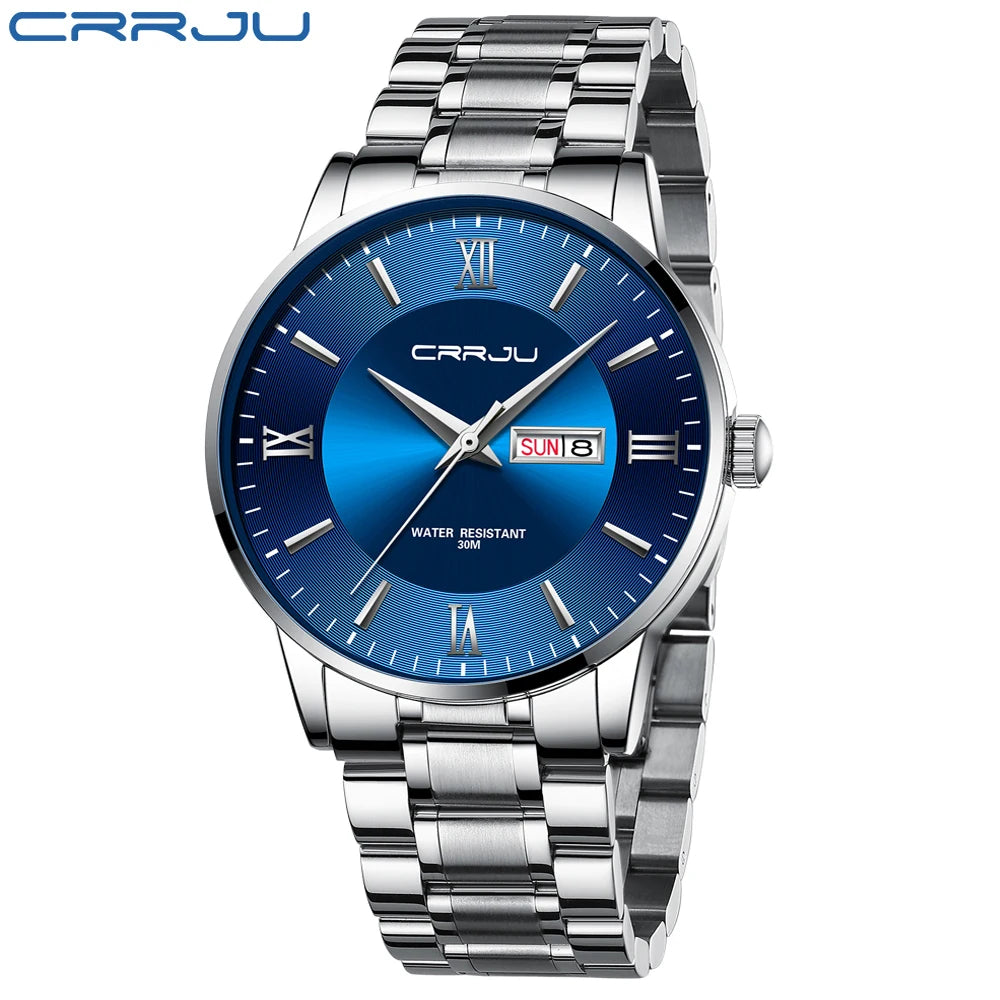 CRRJU Classic Stainless Steel Watch