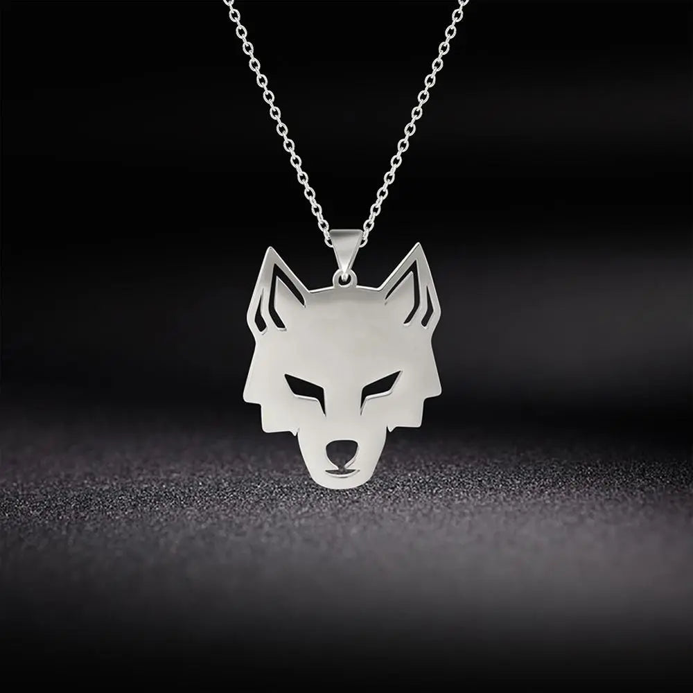 Wolf Head Pendant Necklace