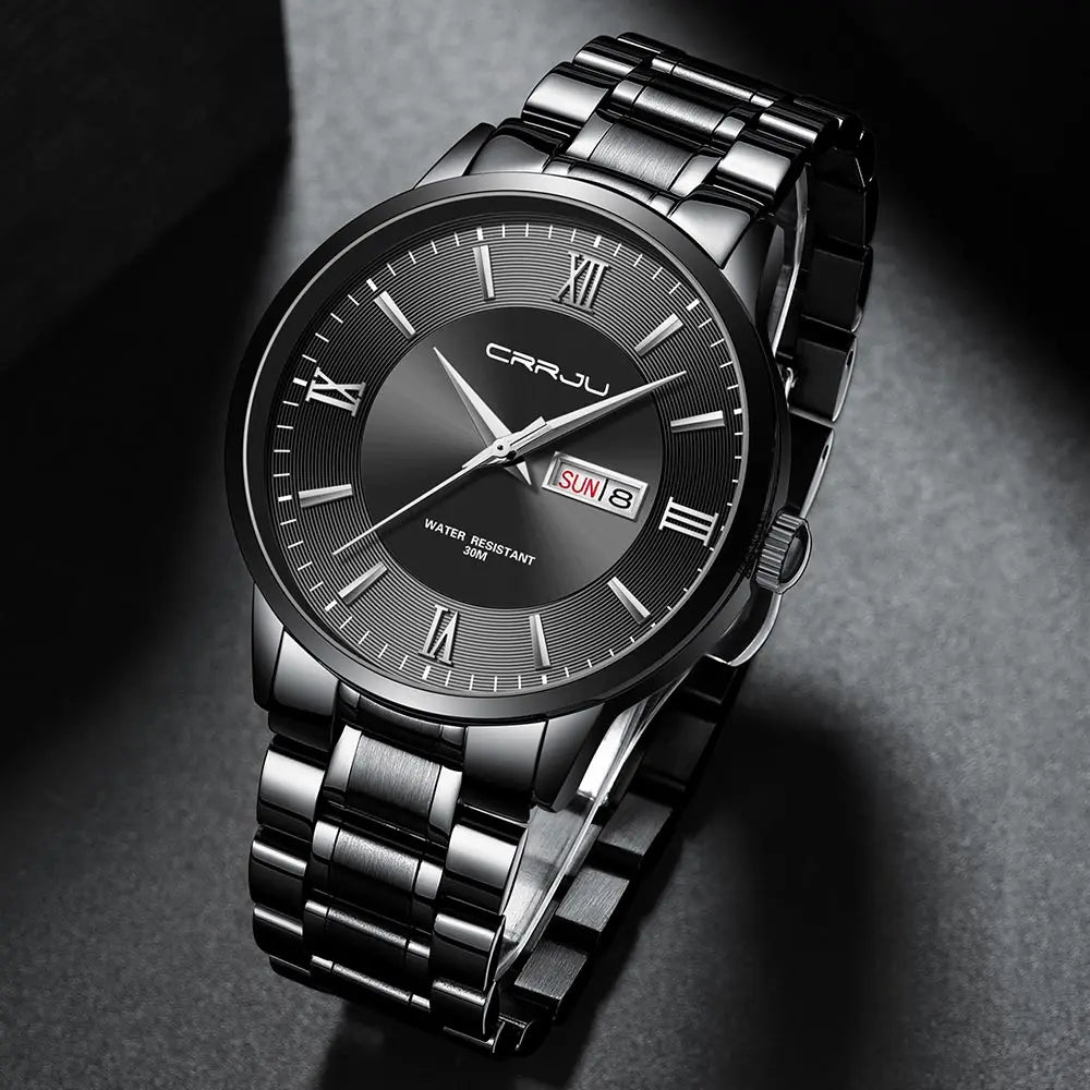 CRRJU Classic Stainless Steel Watch