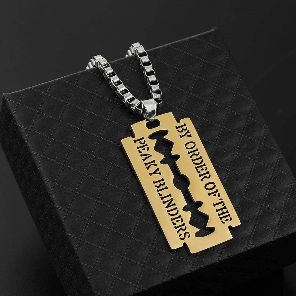 Peaky Blinders Razor Blade Pendant Necklace