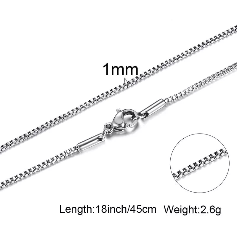 Thin Box Chain Necklace