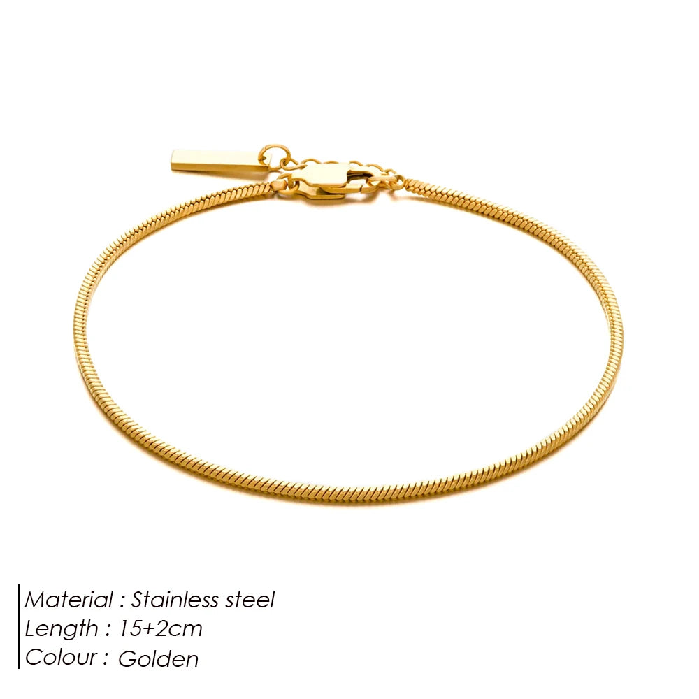 eManco Minimalist Square Chain Bracelet