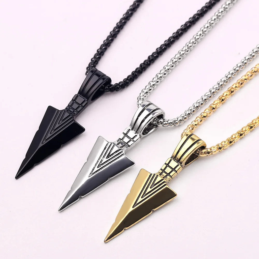 Arrow Head Pendant Chain Necklace