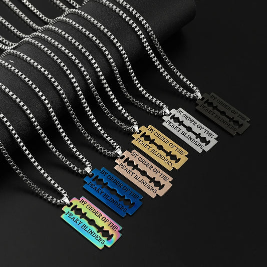 Peaky Blinders Razor Blade Pendant Necklace