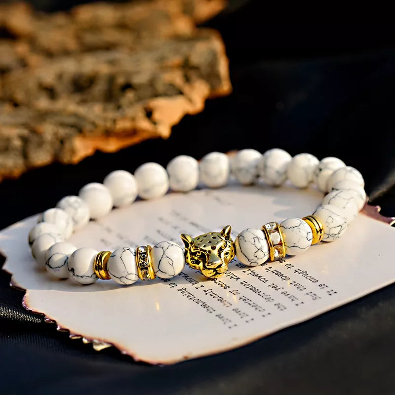 DOUVEI Leopard Beaded Bracelet