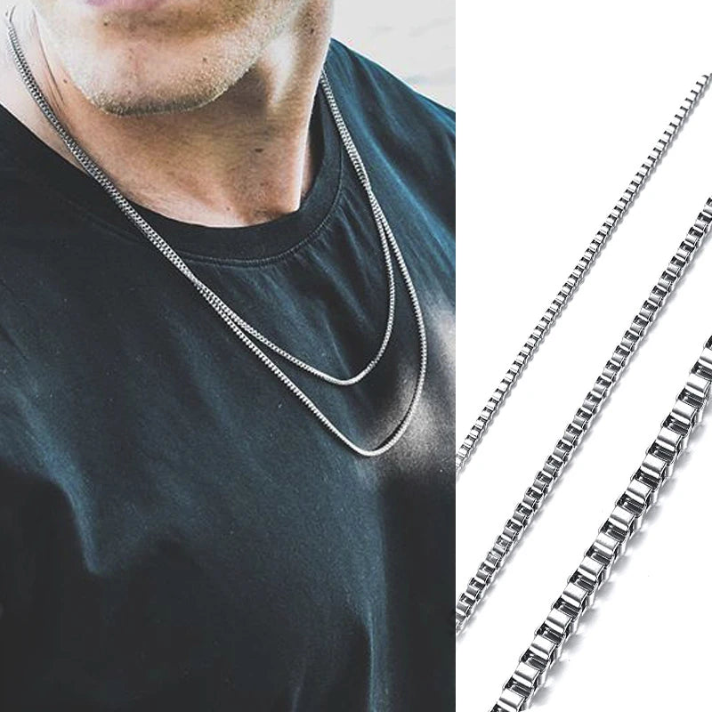 Thin Box Chain Necklace