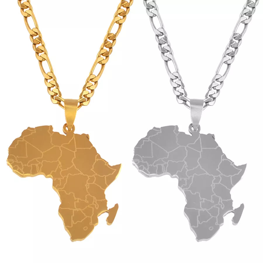 Anniyo Africa Map Pendant Necklace