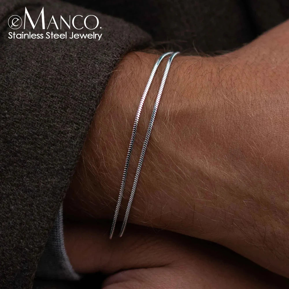 eManco Minimalist Square Chain Bracelet