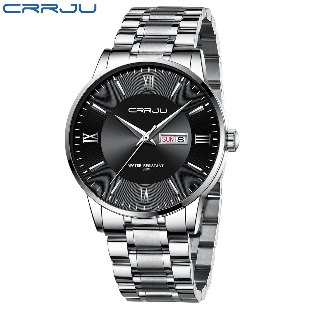 CRRJU Classic Stainless Steel Watch