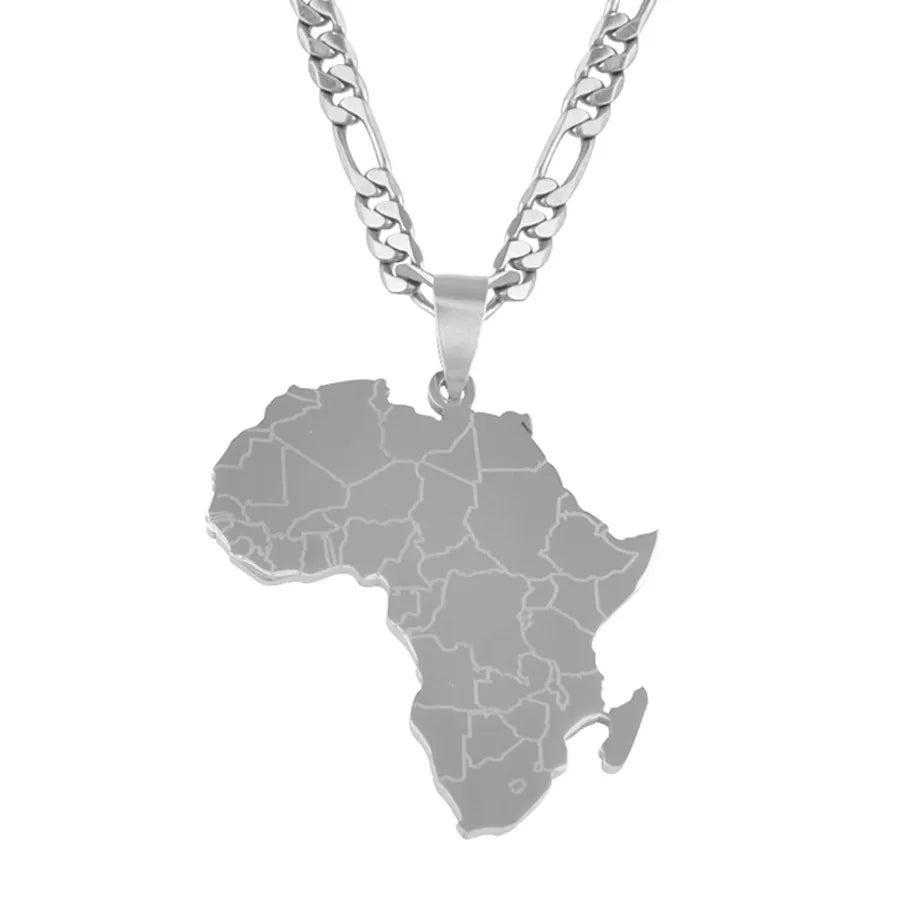 Anniyo Africa Map Pendant Necklace