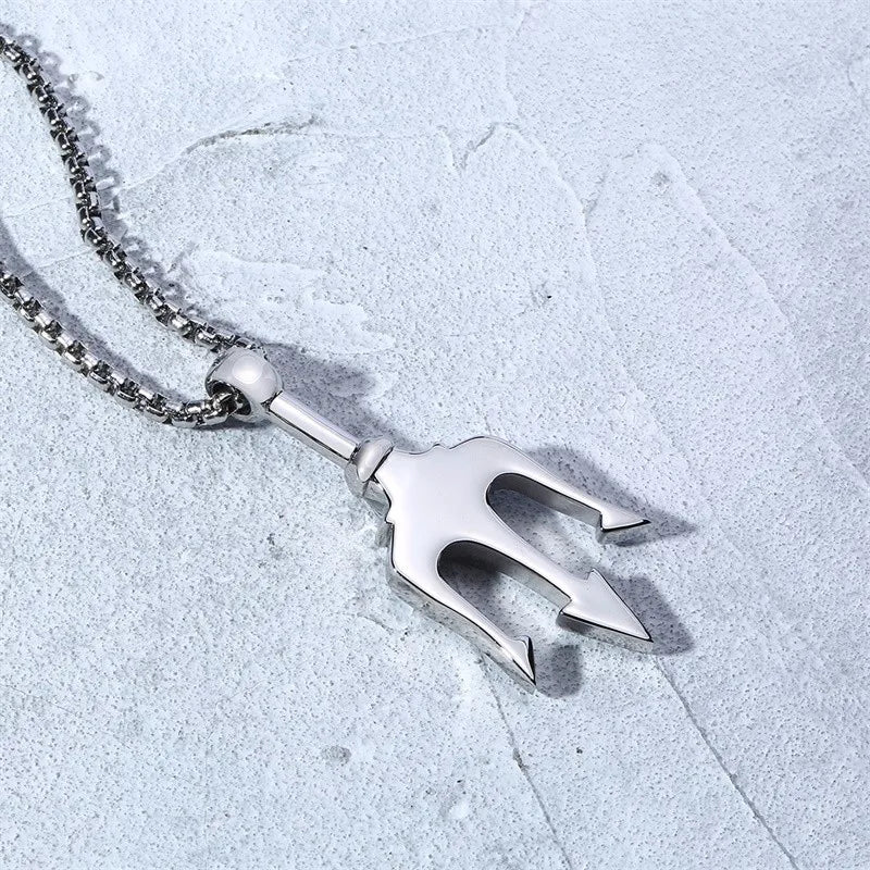 Neptune Trident Pendant Necklace