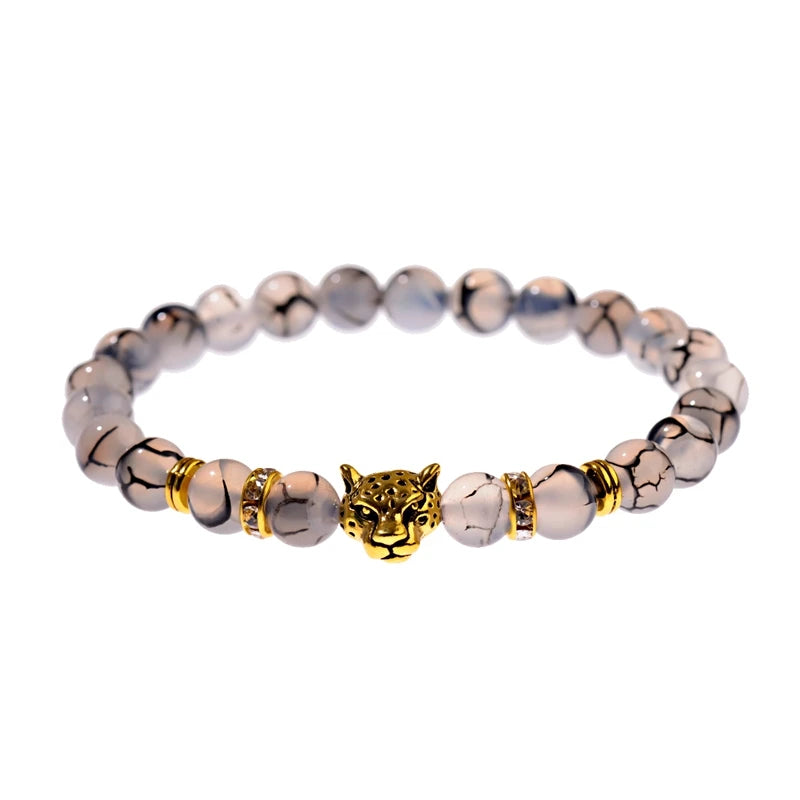 DOUVEI Leopard Beaded Bracelet