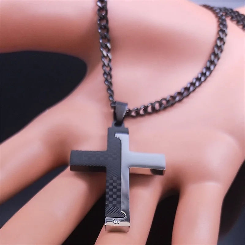 HNSP Cross Pendant Chain Necklace