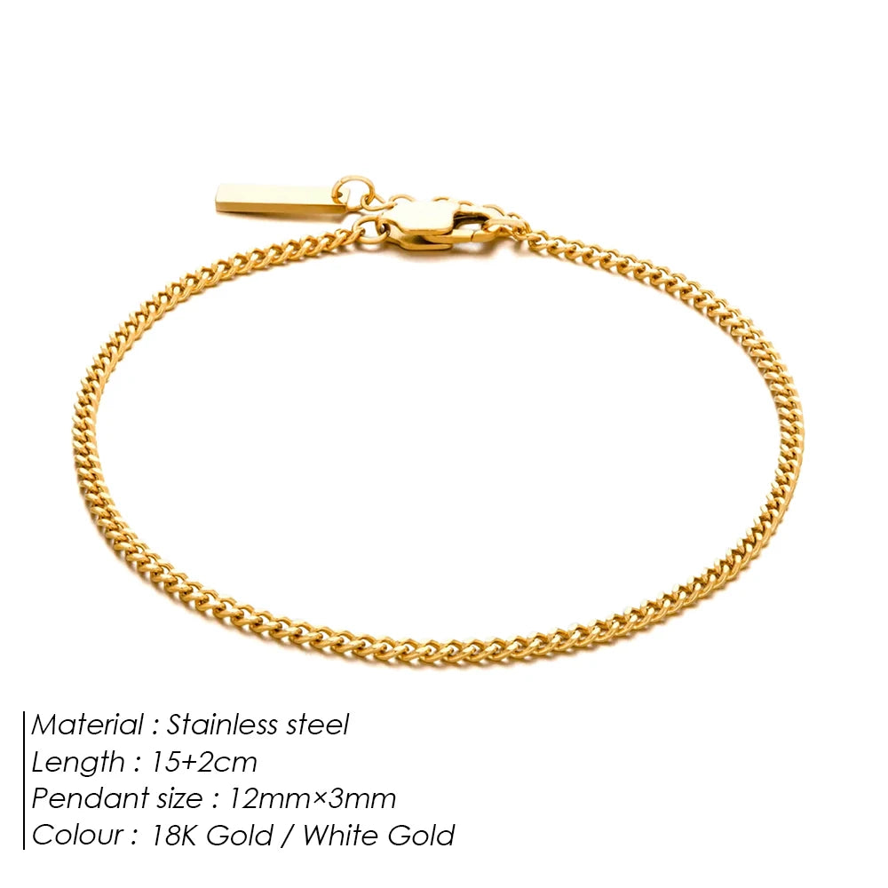 eManco Men's Gold Stainless Steel Bracelet