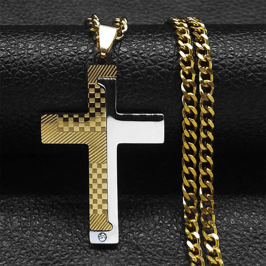 HNSP Cross Pendant Chain Necklace