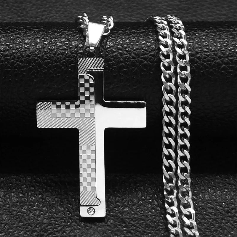 HNSP Cross Pendant Chain Necklace