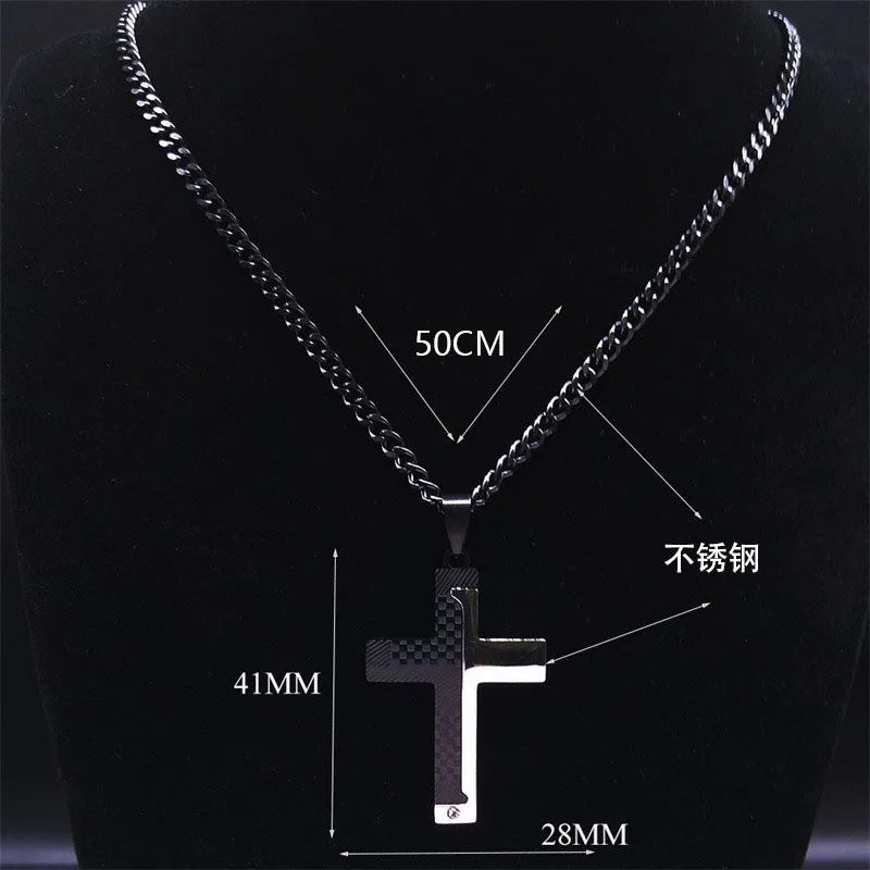 HNSP Cross Pendant Chain Necklace