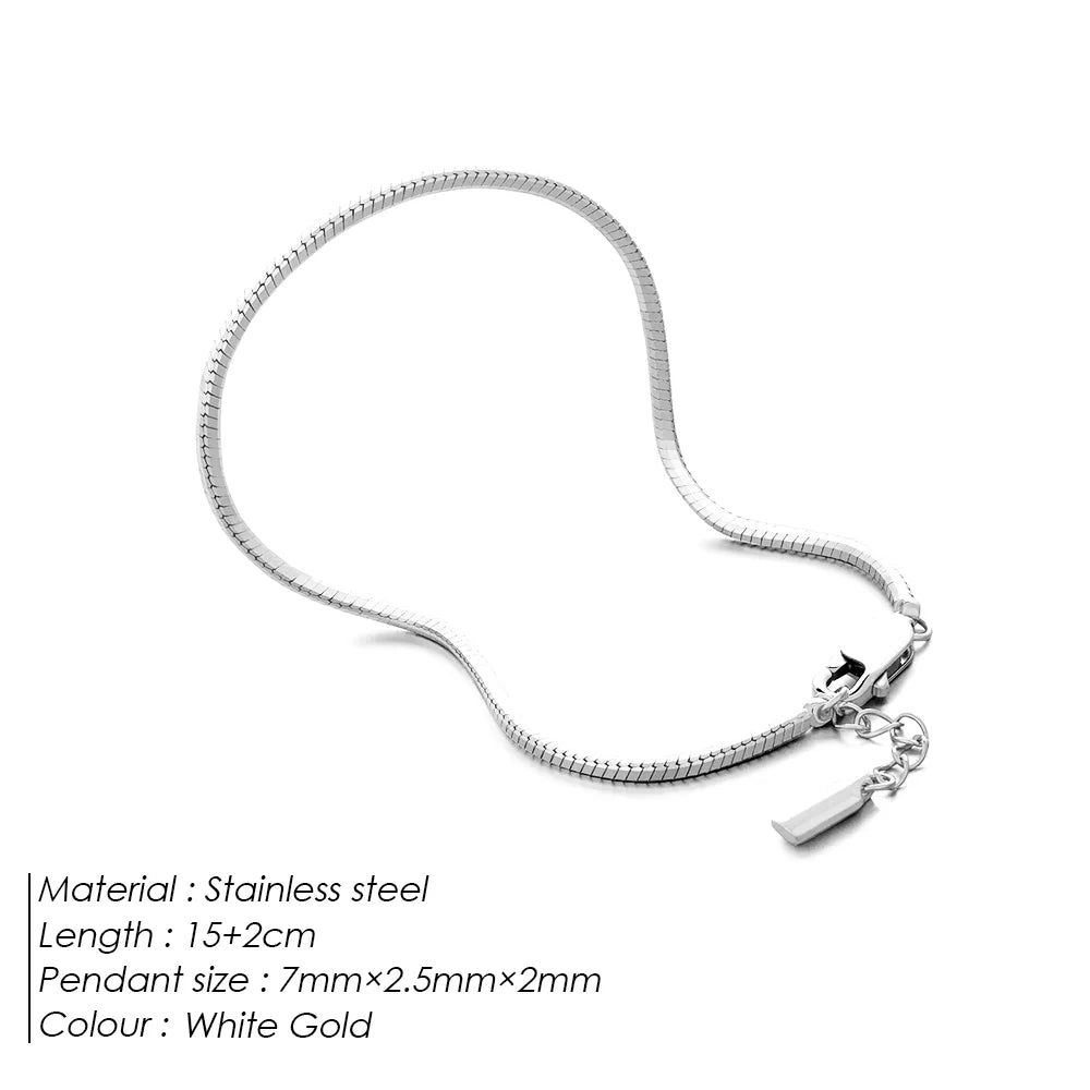 eManco Minimalist Octagonal Silver Chain Bracelet