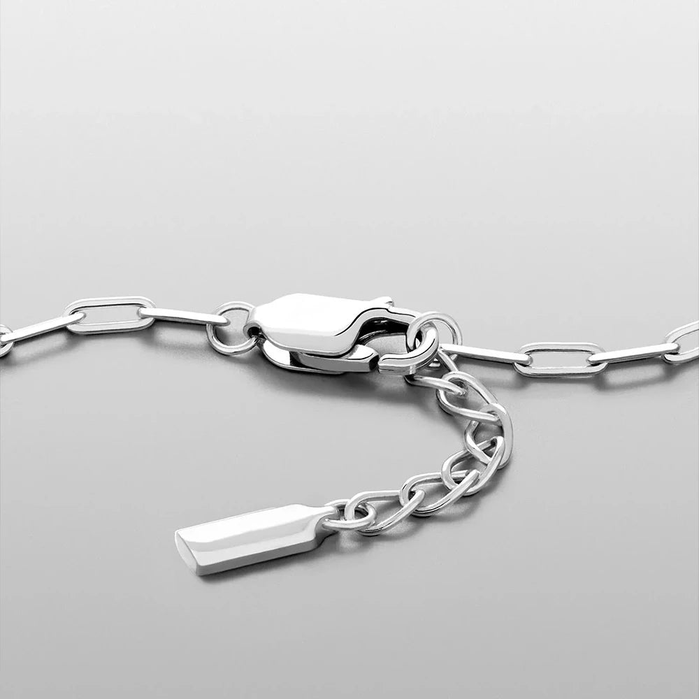 eManco Stainless Steel Paperclip Chain Bracelet