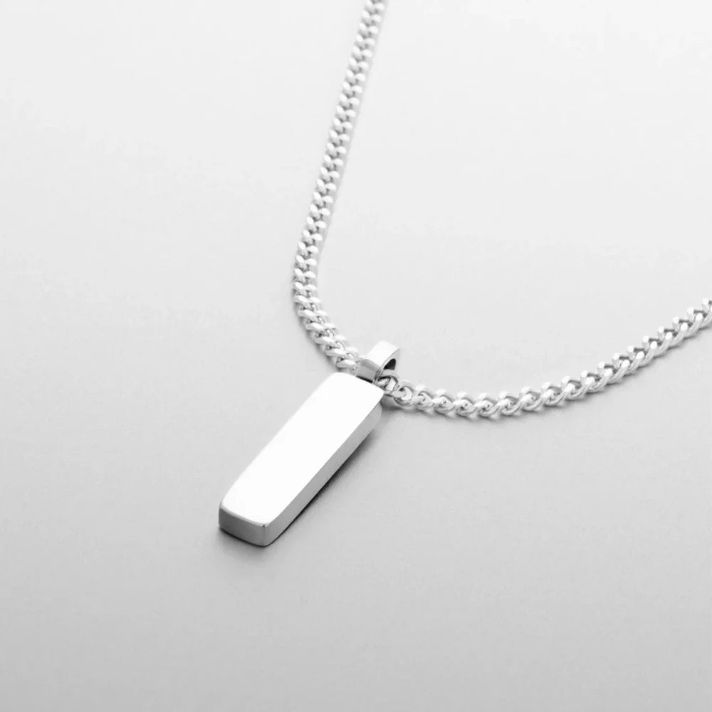 eManco Minimal Titanium Steel Chain Necklace